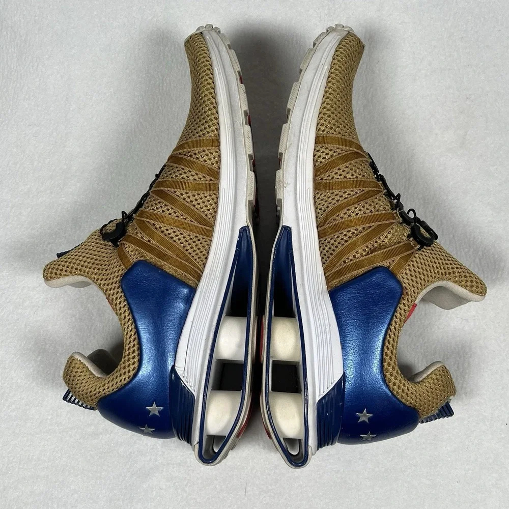 Nike‎ Shox Gravity Mens AR1999-700 Metallic Gold Red Blue USA Olympic Shoes 11